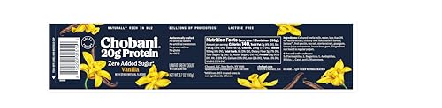 Chobani 20g Protein Lowfat Greek Yogurt Vanilla for Fitness Enthusiasts Post Workout