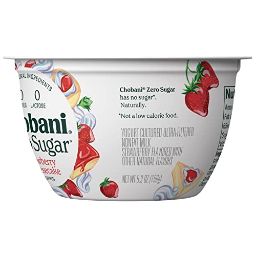 Chobani Zero Sugar Strawberry Cheesecake for Dieters at Home